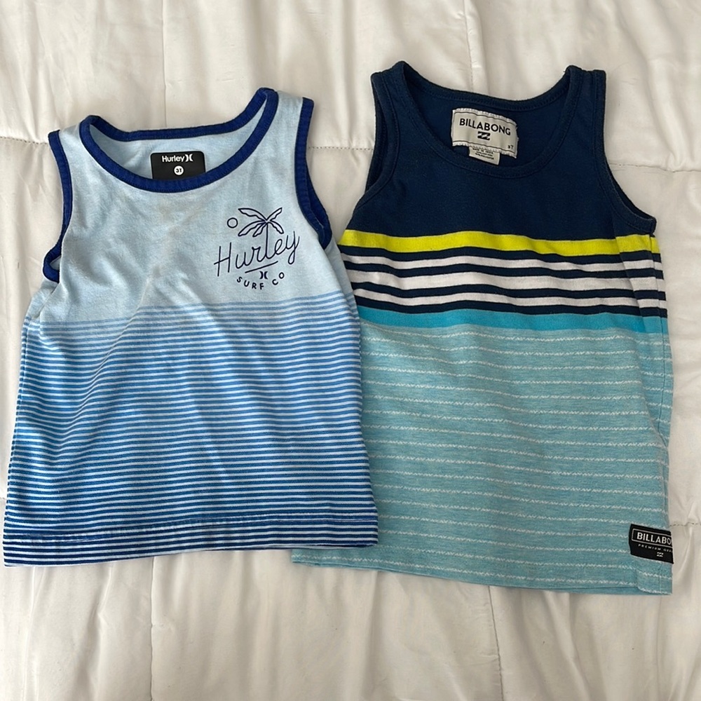 Hurley and billabong Tank tops 3T